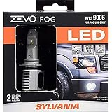 SYLVANIA - 9006 ZEVO FOG LED - Premium Quality Plug and Play LED Fog Lights, Bright White Light Output, Matches HID & LED Headlight Lighting Systems, Added Style & Performance (Contains 2 Bulbs)