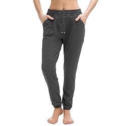 Walifrey Womens Joggers with Pockets, Drawstring
