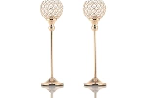 VINCIGANT Votive Candle Holders Pack of 2 for Modern Anniversary Celebration Halloween Wedding Coffee Table Decorative Centerpieces