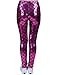 HDE Girl's Shiny Mermaid Leggings Metallic Fish Scale Tights Mermaid Costume (Pink, 7/8)