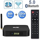 ESHOWEE TX6 Android 9.0 TV Box Quad-core DDR3 4GB Ram 32GB ROM 4K UHD Dual-Band WiFi BT 5.0