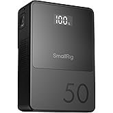 SmallRig V Mount Battery VB50, 3400mAh 50Wh 14.8V mini V-Mount Battery Support 45W PD USB-C Fast Charger, with D-TAP, USB-A, 
