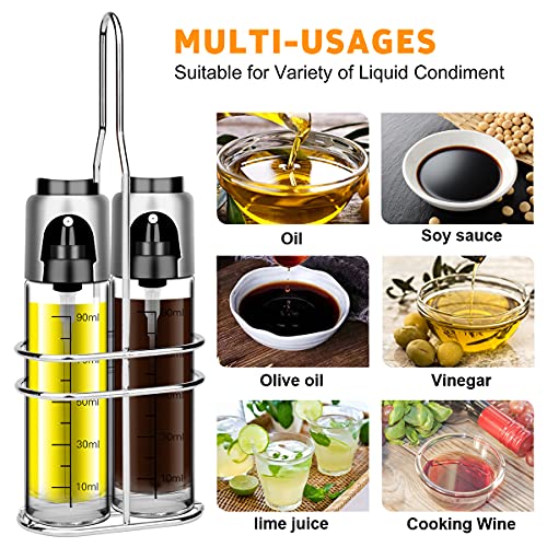 BEYAHELA Oil Spritzer Bottle for Air Fryer 2 Pack with Holder, Oil