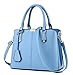 TianHengYi Womens Candy Colors Faux Leather Top-handle Handbag Shoulder Bag with Removable Long Strap Pink