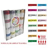 Infi-Touch Moving Labels -800 Color Coded 16 Rolls - 50 Labels Par Roll - with Fragile Stickers |2.5" x 4.5" Size| !Moving Boxes ONLY! Supplies with Blank Space (Home Moving)