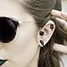 808 Ave. Stainless Steel Stud Clip On Earrings Set: Black Magnetic Gauge Cheater Ear Rings for Men & Women - 8 Pieces