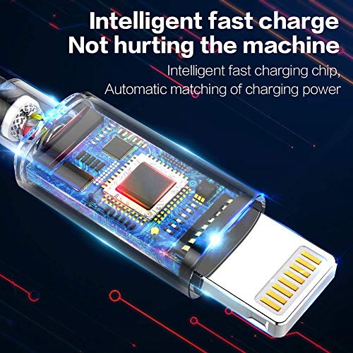 image for TNSO Phone Cable 5Pack 3FT 3FT 6FT 6FT 10FT Nylon Braided USB Charging