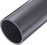 sourcing map 4 Inch PVC Rigid Pipe 96.8mm ID 110mm OD 9" L Light Grey Water