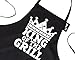 Bang Tidy Clothing BBQ Apron Funny Aprons For Men King Of The Grill Barbecue Grill Kitchen Gift - Black