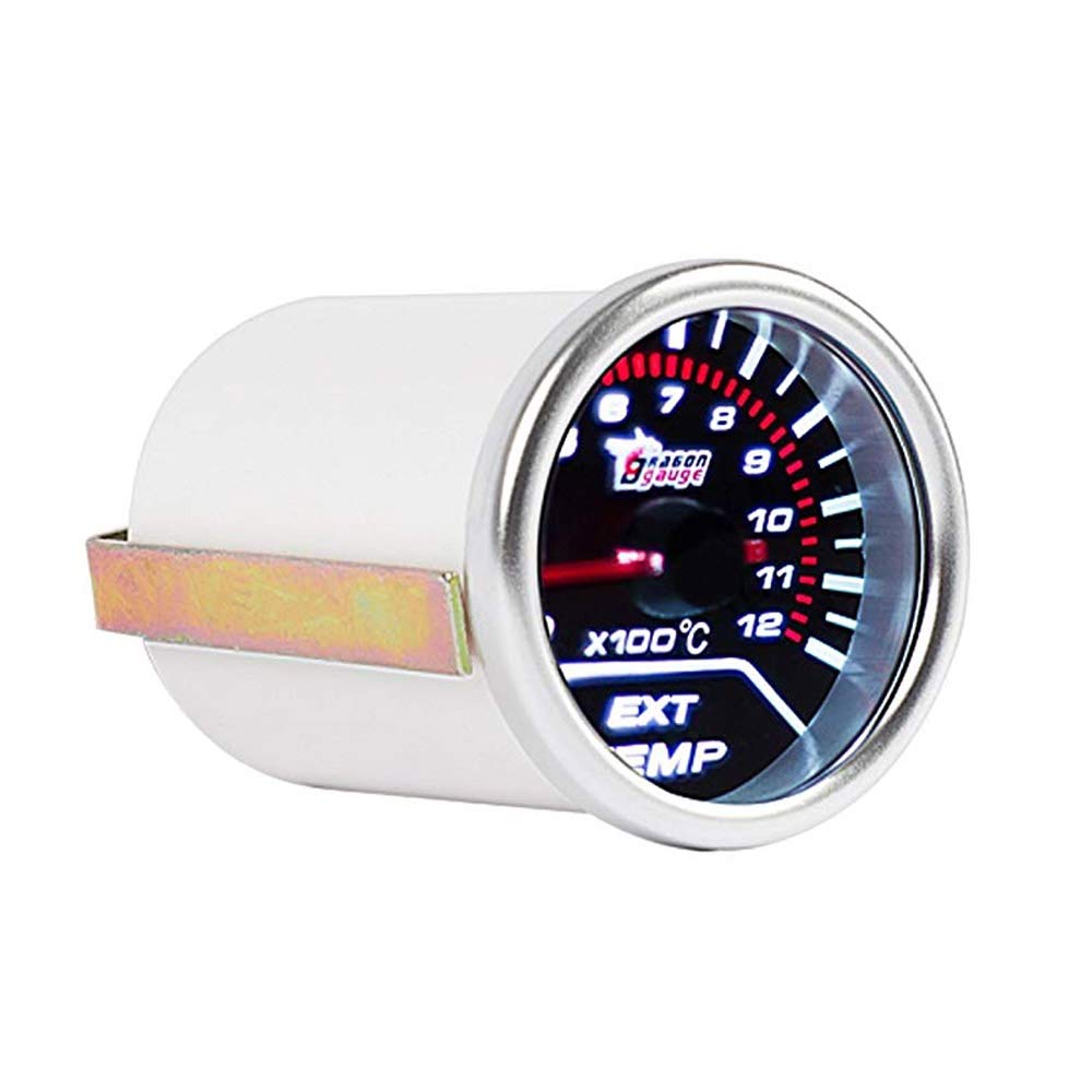 Mintice™ Car Motor Universal Smoke Tint Len 2" 52mm Egt Exhaust Gas Temperature Indicator Gauge Meter