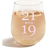 40th Birthday Gifts for Women – 15oz Wine Glass, Fun 40th Birthday Decorations, Cheers to 40 Years Party Favor, Unique Happy Birthday Gift for Women Friends, Sister, coworkers (Light pink)