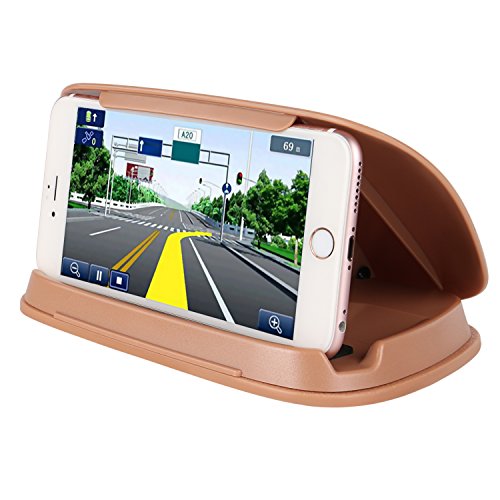 Bosynoy Phone Holder Car, GPS Holder Car Dashboard, Universal Car Phone Mount Compatible Smart Cell Phones -Brown - Thumbnail 7