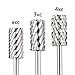 MAKARTT Carbide Nail Drill Bits Large Barrel B-11 Extra Coarse XXC, 3XC,4XC Dip Acrylic Drill Bit Gel Remover (Silver)