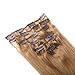 Emosa 7Pcs 70g 100% Real Silky Soft Remy Human Hair Clip In Extensions 22