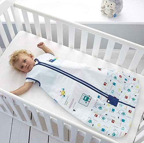 grobag Baby Sleeping Bag - 2.5 Tog Space Bugs Front Zip Design 100% Cotton Unisex Nursery Sleep Sack (6-18 Months) - Image 4