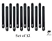 12-Pack Professional Nail Files: Double-Sided Emery Boards for Natural, Acrylic, Poly, and Gel Nails – Washable Black Manicure Tools Set by JPACO (100/180 Grit)