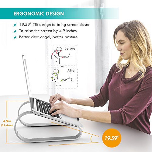 Laptop-Stand-Anypro-Aluminium-Notebook-Stand-Laptop-Computer-Stand-for-Laptop-Notebook-Computer-Stand-Laptop-Holder-Notebook-Support-for-Apple-MacBook-MacBook-Pro-Air-HP-10-17in-Laptops-Silver