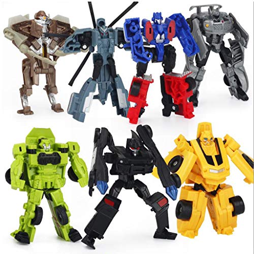 image for Siyushop Car Robot Complete Model Set，7 Robots and Vehicles Play Set
