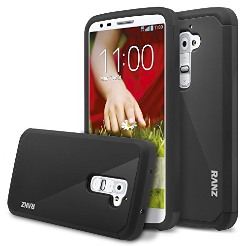 LG G2 Case, RANZ Black Hard Impact Dual Layer Shockproof Bumper Case For LG G2(AT&T D800, T-Mobile D801,Global D802) LG G2 Case, RANZ Black Hard Impact Dual Layer Shockproof Bumper Case For LG G2(AT&T D800, T-Mobile D801,Global D802)