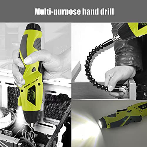 Akkuschrauber 6 Nm, Dewinner Akkuschrauber 1300 mAh 3,6 V mit 45 Zubehörteilen, Ladeadapter mit USB-Kabel und… – Bild 5