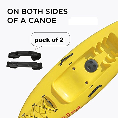 Tearcam Kayak Carry Handles, Canoeing Boat Kayak Side Mount Carry Handle Kit Accessories Black - Thumbnail 6