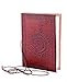 Christmas Gifts Leather Bound Journal Diary Blank Men Travel Notebook with Hand Embossed Sun Designed and 200 Unlined Handmade Pages, 8
