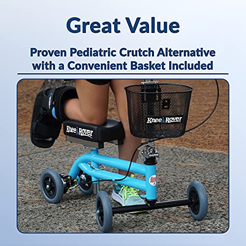 KneeRover Kids Knee Walker Child Knee Scooter Pediatric Crutches Alternative in Light Blue