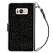 Samsung Galaxy S8 Case BENTOBEN Wallet Glitter Faux Leather Flip Case for Samsung Galaxy S8 Black