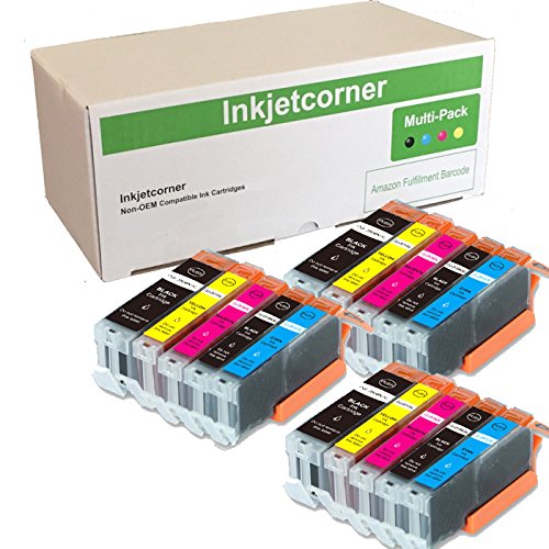 Inkjetcorner 15 Pack Compatible Ink Cartridges with update chip Replacement for PGI-270 CLI-271 Series TS5020 TS6020 MG6800 MG5700 (3 Black 3 Cyan 3 Magenta 3 Yellow 3 Big Black)