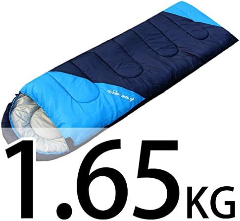 Free Walk 3.6 pounds 50 Degree Envelope Couple Sleeping Bag with Zip, Blue / Orange