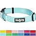 Blueberry Pet Essentials Matching Medium Adjustable & Durable Classic Solid Color Nylon Dog Collars for Medium Dogs | Mint Blue Collar for Girl & Boy Dogs