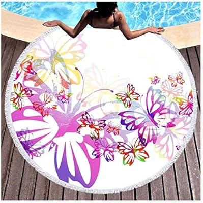 Amazon Co Jp カーペット マット ビーチマット ヨガマット おしゃれ 可愛い 滑り止め 丸型 超吸水 キッチン バスルーム 海水浴 プレゼント 公園 150cm 8 色 1 サイズ 150cm ホーム キッチン