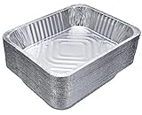 9x13 Foil Pans (30-Pack) - Disposable Aluminum Foil Deep Pans, Half-Size. Great for Baking, Cooking, Serving Food & Lining Steam-Table Trays/Chafers