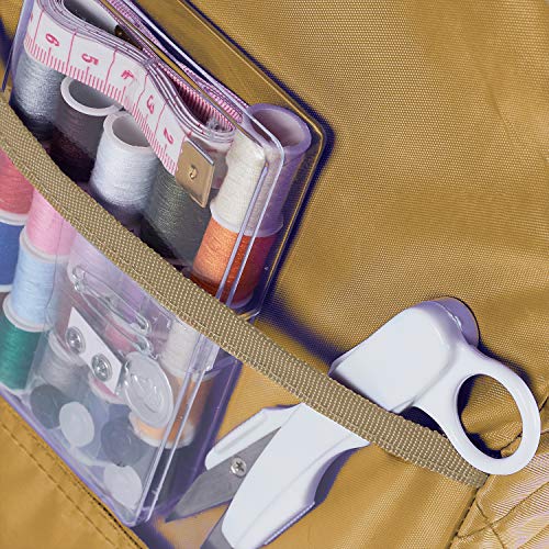 Sewing Machine Cover with 3 Convenient Pockets - Protective Quilted Dust Cover Pro - Universal for Most Standard Singer & Brother Machines - | Rodi's (Beige)