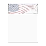 American Flag Blank Computer Checks / 250 Laser and