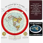 Flat Earth Map - Gleason's New Standard Map Of The World - Large 24" x 36" 1892 Includes FREE eBook - Zetetic Earth Not A Globe by Samuel Rowbotham (1)