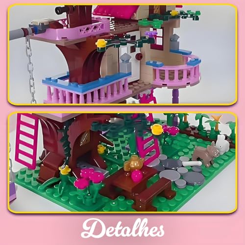 Brastoy Blocos de Montar Construção Casa na Árvore Brinquedos Infantil 504 Peças