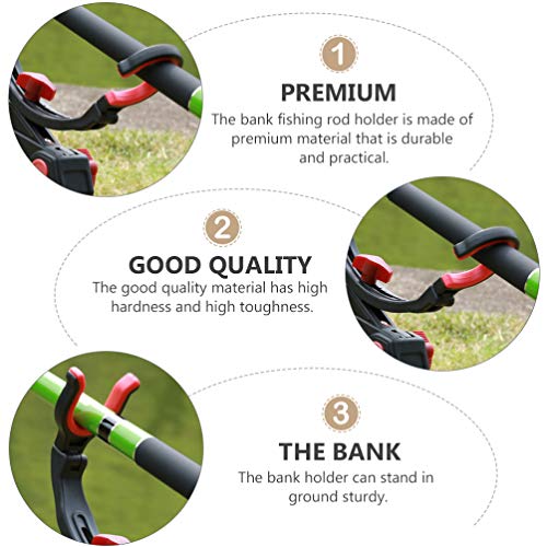 BESPORTBLE Edelstahl Rutenständer Rutenhalter für Bankangeln Verstellbarer Angelrutenhalter Universal Angelunterstützung – Bild 4