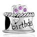 LovelyJewelry Christmas Gifts New Sale Cheap Birthday Purple Birthstone Charm Beads Fit Pandora Jewelry Charms Bracelet