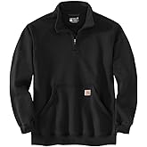 Carhartt Men's 105294 Loose Fit Midweight Quarter Zip Mock Neck Sweatshirt