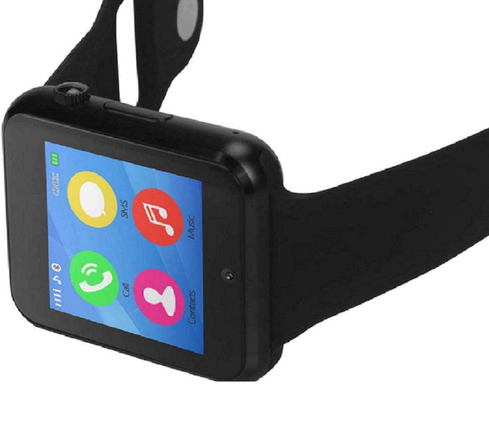 YOKEYS Bluetooth Smart Watch with Touchscreen Camera,Unlocked Watch Cell Phone with Sim Card Slot,Smart Wrist Watch,Smartwatch Phone for Android Samsung iOS iPhone X 7 8 6S Men Women Kids (New Black)