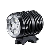 Revtronic 1600 Lumens Bike Light - Cree LED Bike Lights - Mountain Bike Headlight Bundle with 5200mAh Rechargeable Battery Pack, AC Charger