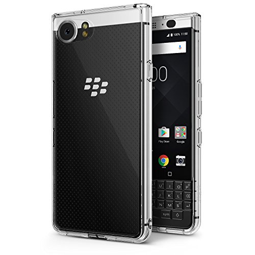 BlackBerry KEYone Case, Ringke [FUSION] Crystal Clear PC Back TPU Bumper [Drop Protection/Shock Absorption Technology] Raised Bezels Protective Cover - Clear