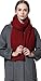 NEOSAN Women Men Winter Thick Cable Knit Wrap Chunky Warm Scarf Wine Red Hor