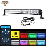 Auxbeam 32' Multi-color LED Light Bar V Series 180W 5D RGB...