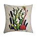 NING Cotton Linen Home Decorative Throw Pillow Case Set of 4 Cushion Cover 18