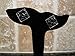 Summerfield Collection Silver-tone Metallic Geometric Square Shaped Chunky Faux Druzy Stud Earrings 12mm Statement (Black)