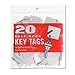 MMF Industries Snap-Hook Key Tag, White, 20 per Pack (2013001AA06)