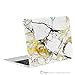 TopCase Macbook 12-Inch White/Gold Marble Rubberized Hard Case for Macbook 12