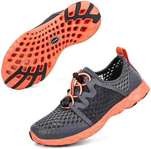 Aleader Kids Aqua Water Shoes Walk Run Beach Water Camp Dark Gray Orange 196k Numeric 12 Buy Online At Best Price In Uae Amazon Ae